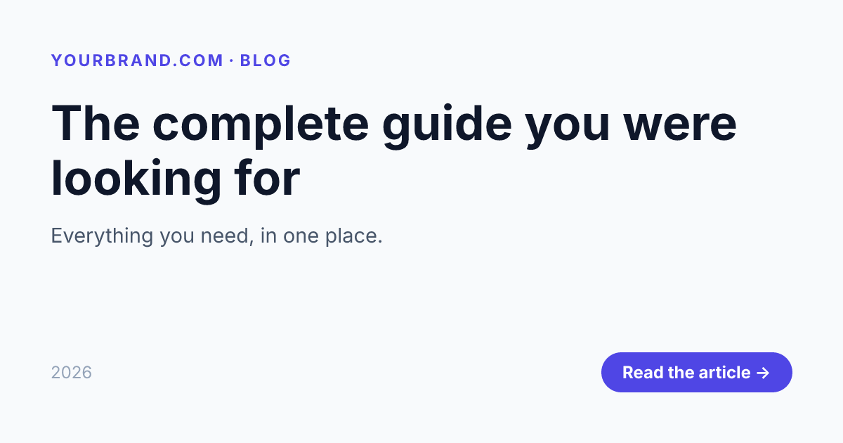 Article template