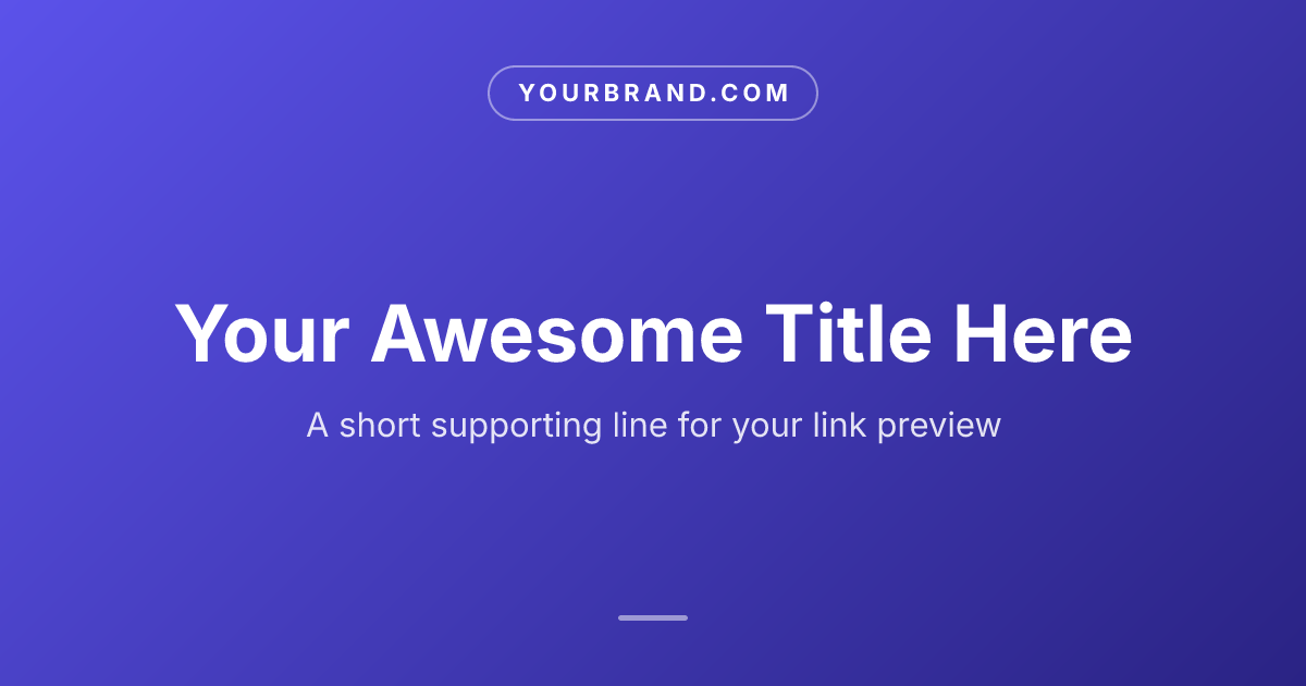 Centered Title template