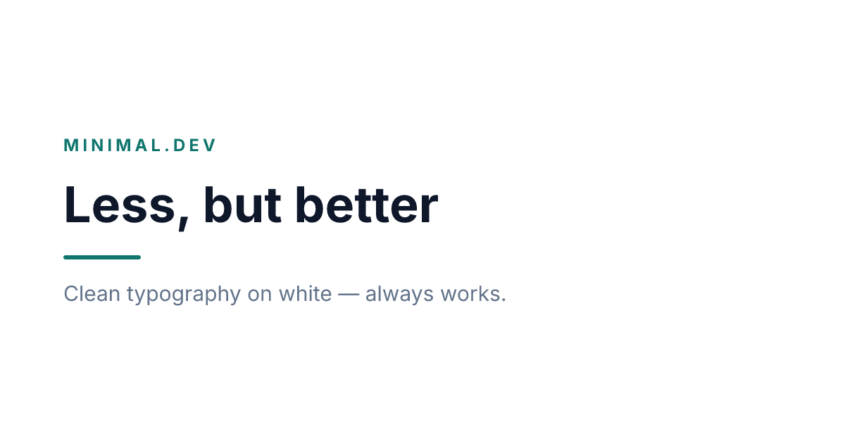 Clean Minimal template