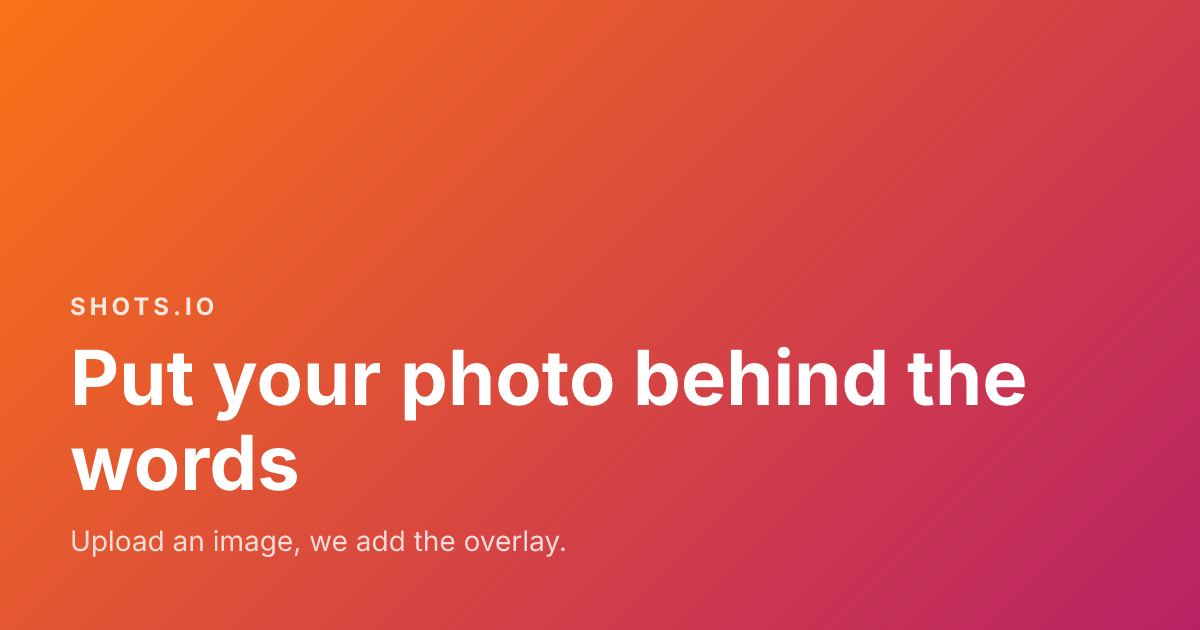 Photo Overlay template