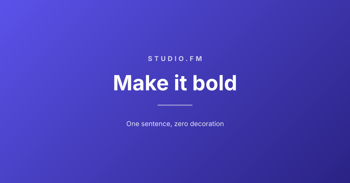 Bold Statement template